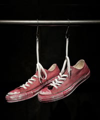 Discoloration Vintage Low cut Sneaker RED