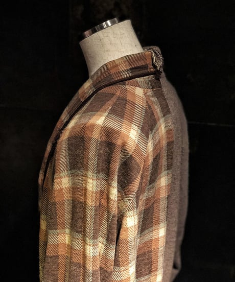 Different fabrics half gown coat