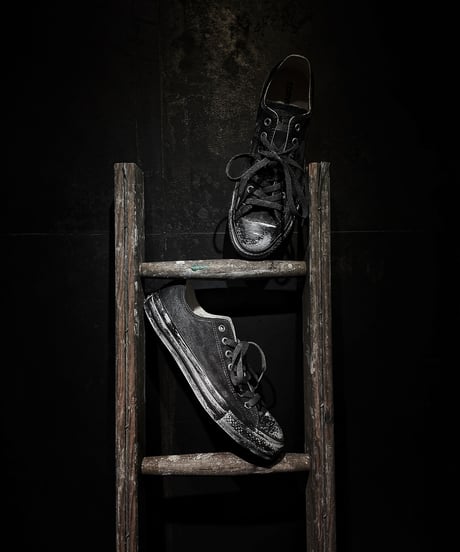 Discoloration Vintage Low cut Sneaker OLD BLACK