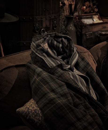 Vintage flannel plaid gown