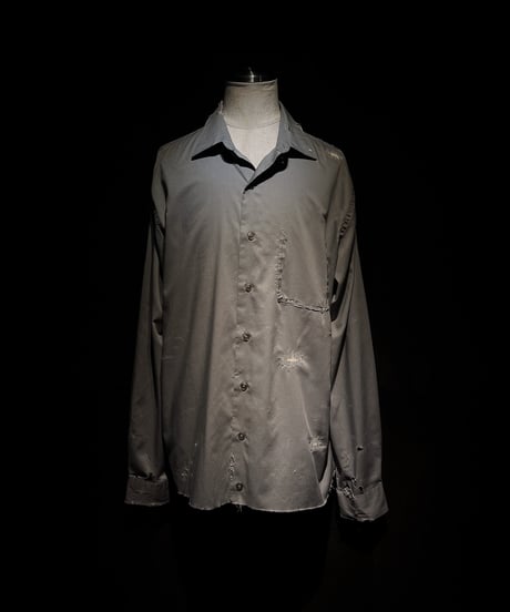 Vintage damage dress gray shirt
