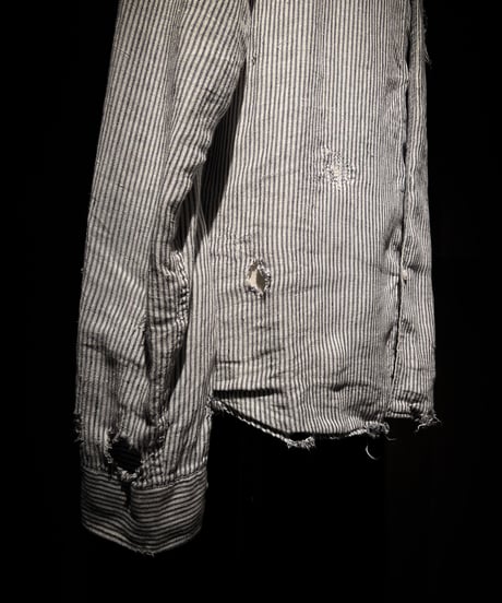 70's Vintage damage stripe shirt