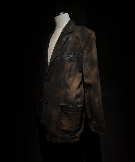 Vintage damage & paint real leather jacket