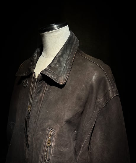 Vintage Leather Field Fire-man Jacket