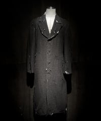 Vintage damage alpaca blend long coat