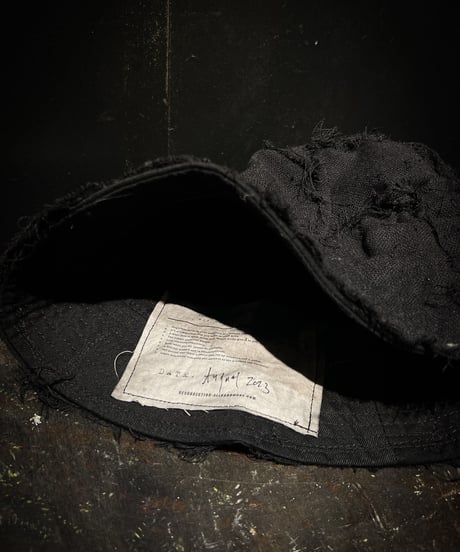 Linen patchwork bucket hat