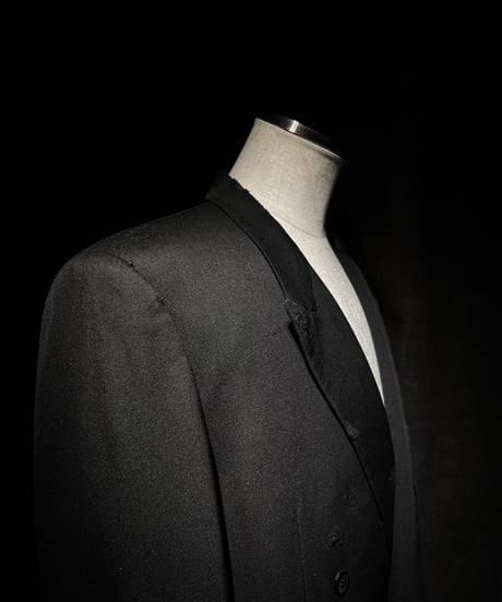 Distressed Double-Breasted Tailored Jacket