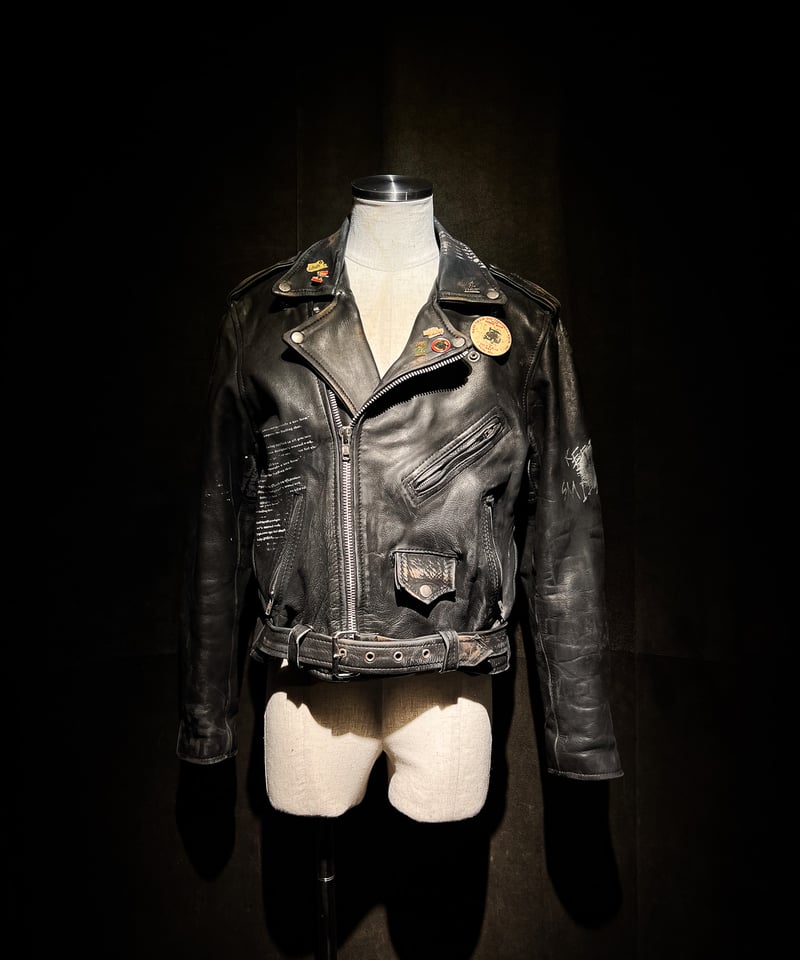 Vintage Leather Biker Custom Double Riders Jack