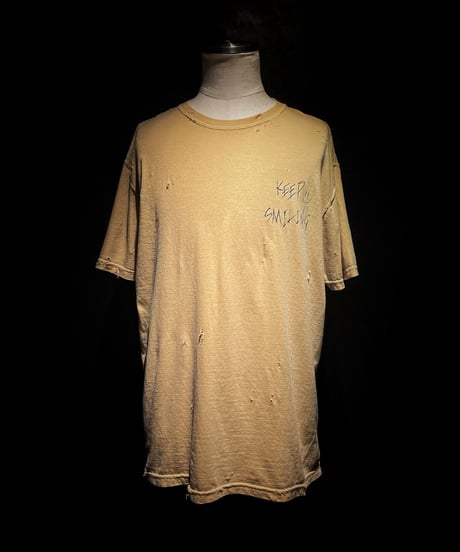 KEEP SMLING TEE (OLD YELLOW)