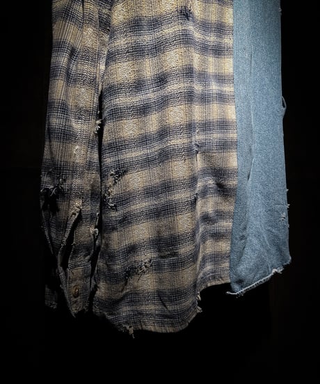 50/50 Split Rebuild Vintage Denim/FlannelShirt