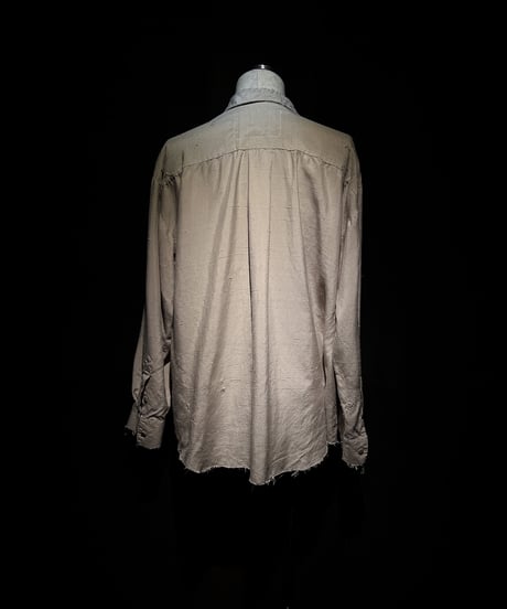 Vintage damage drape Silk100% Shirt