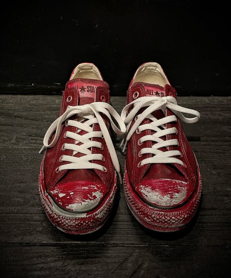 Discoloration Vintage Low cut Sneaker RED