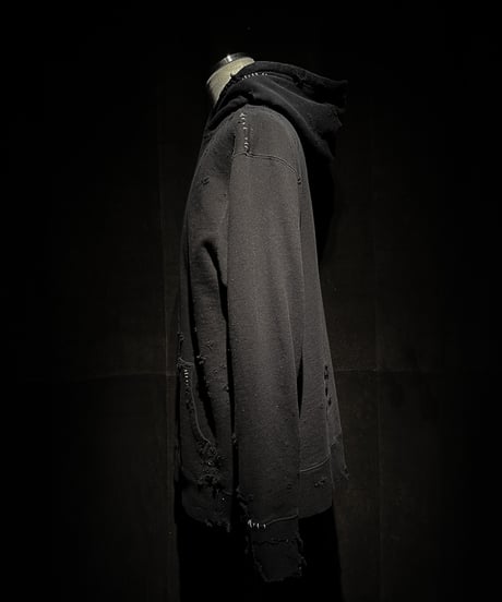 Vintage damage pile fabric Hoodie