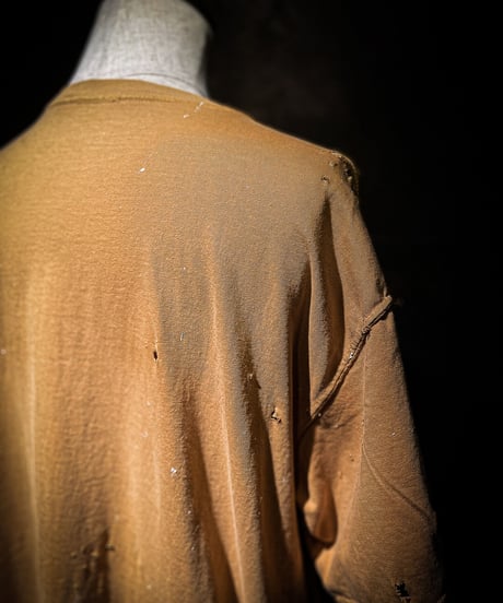 Vintage paint & damage Tee (OLD YELLOW)