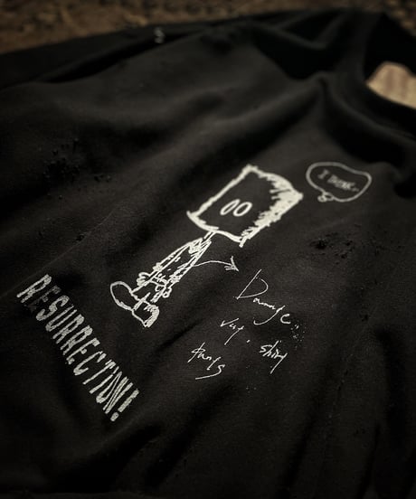 I THINK,,, character sweat shirt (BLACK)