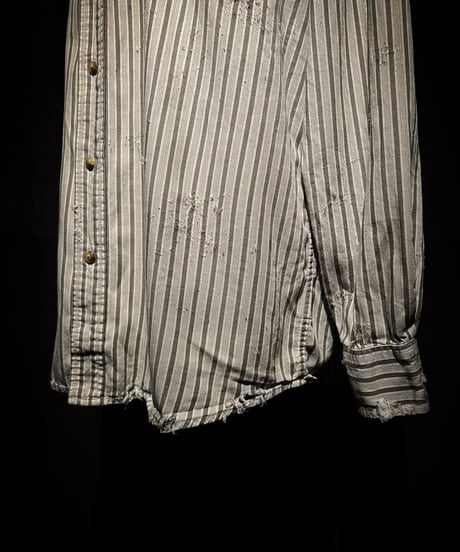 Vintage damage Stripe Work Shirt