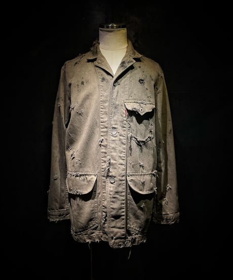 Vintage damage dye cover all jacket