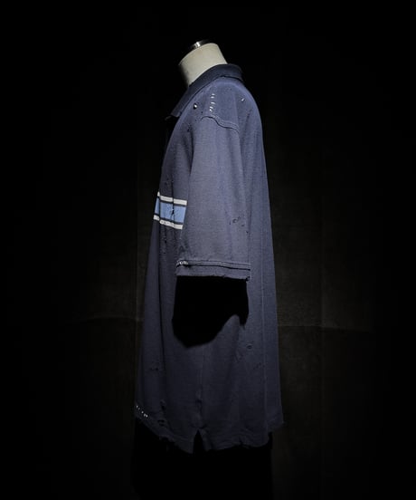 Vintage damage line polo shirt