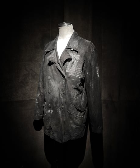 Euro vintage Reconstructed Suede Double-Breasted Coat