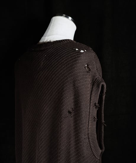 Vintage damage knit vest