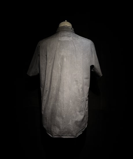 [Dye] Vintage damage stripe shirt