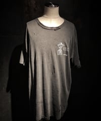 Double jacket skull T-shirt OLD BLACK