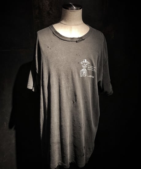 Double jacket skull T-shirt OLD BLACK