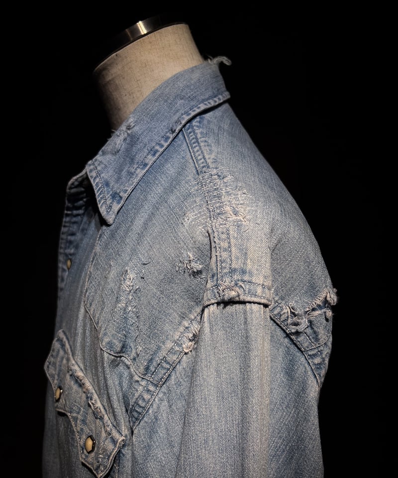 Vintage Wash Western Denim Shirt | RESURRECTION