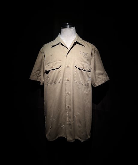 Hand-Painted Vintage damage Work Shirt