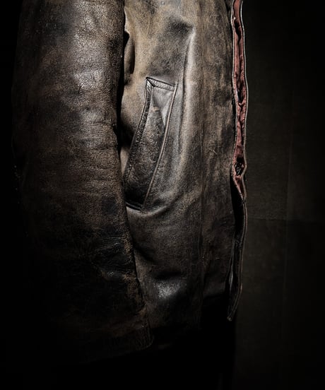 1940-1950's French Fireman Leather Jacket