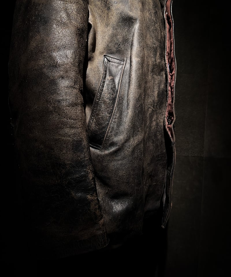 1940-1950's French Fireman Leather Jacket | RES