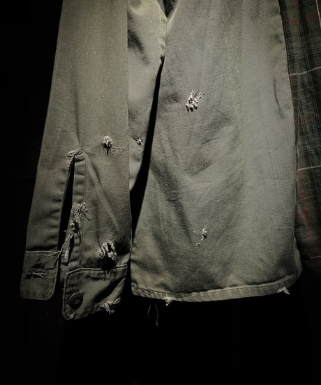 50/50 Split Rebuild Vintage 70's Military/Flannel Shirt