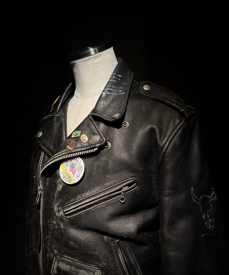 Vintage Leather Biker Custom Double Riders Jacket