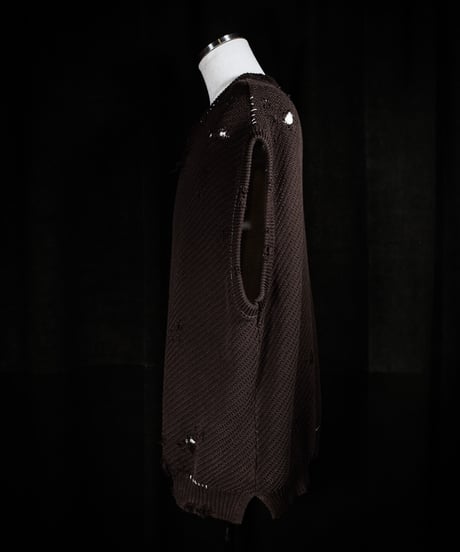Vintage damage knit vest