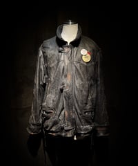 Vintage Leather Toggle Jacket with UK-Sourced Vintage Badges