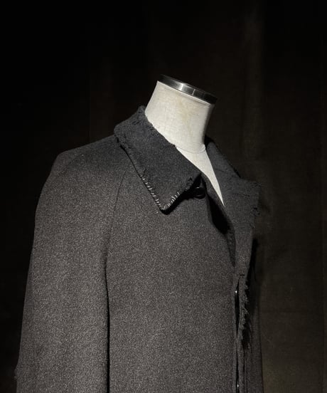 Pure Cashmere Black Long Vintage Coat