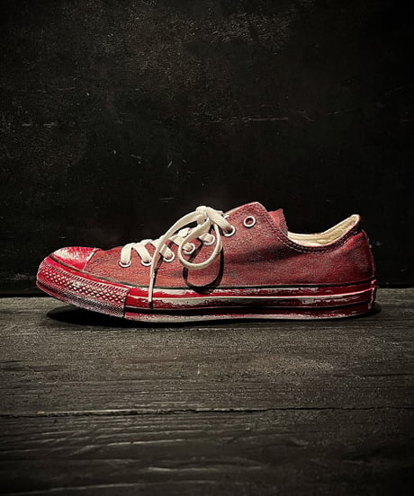 Discoloration Vintage Low cut Sneaker RED