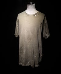 Vintage paint & damage Tee (GREIGE)