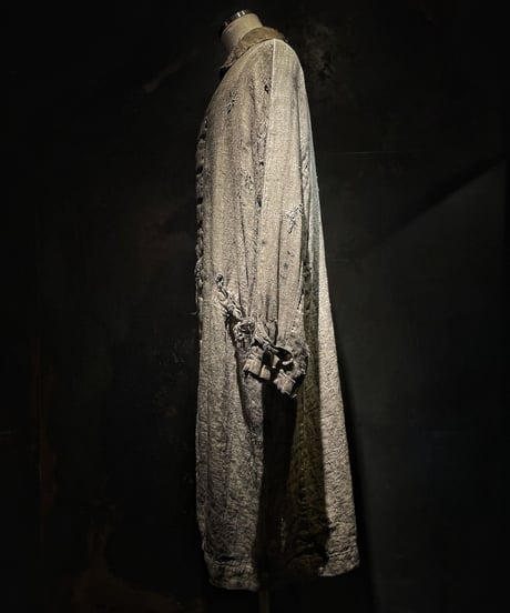 Vintage damage dye long coat