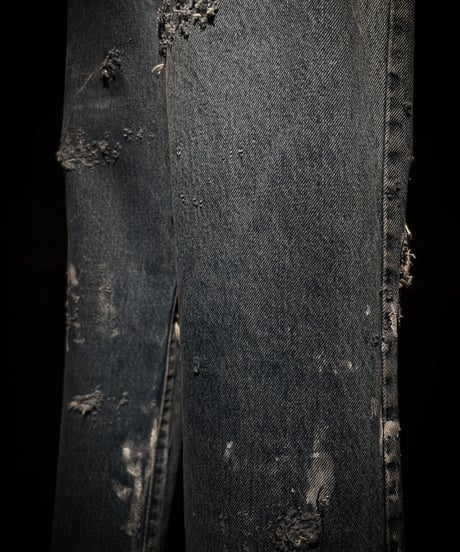 VIntage hard damage denim pants