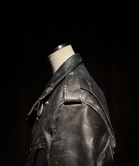 Vintage Leather Biker Custom Double Riders Jacket