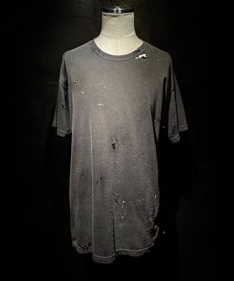 Vintage paint & damage Tee (OLD BLACK)