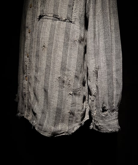 70's EURO Vintage damage stripe shirt