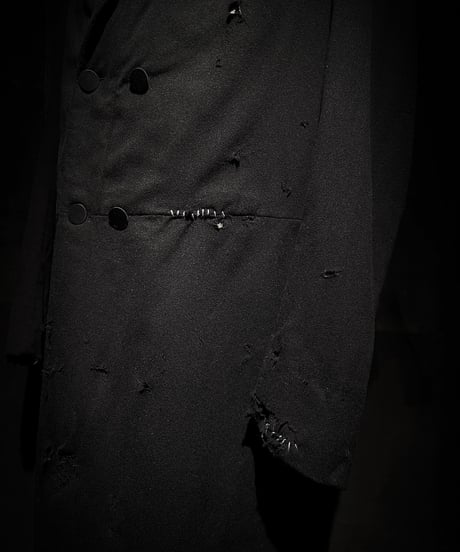 1910's french double long formal evening coat