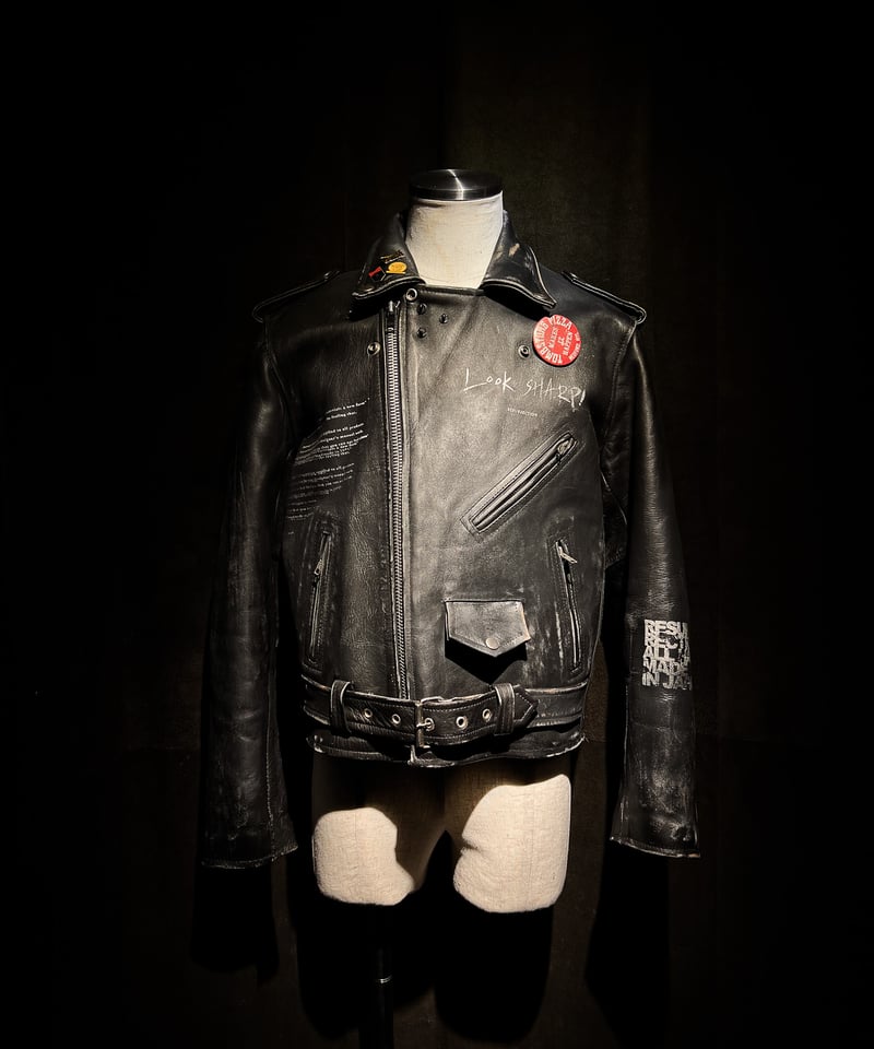 Vintage Leather Biker Custom Double Riders Jack