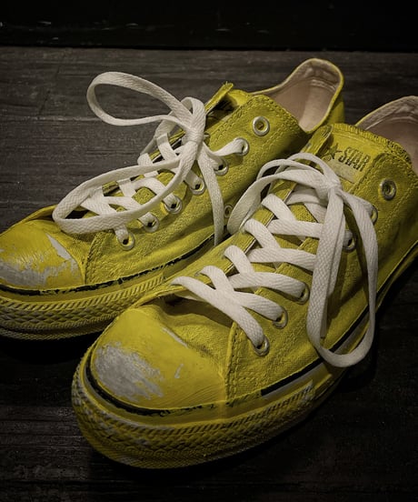 Discoloration Vintage Low cut Sneaker YELLOW