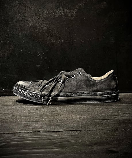 Discoloration Vintage Low cut Sneaker OLD BLACK