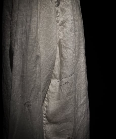 Hand-Painted Vintage damage Linen Shirt