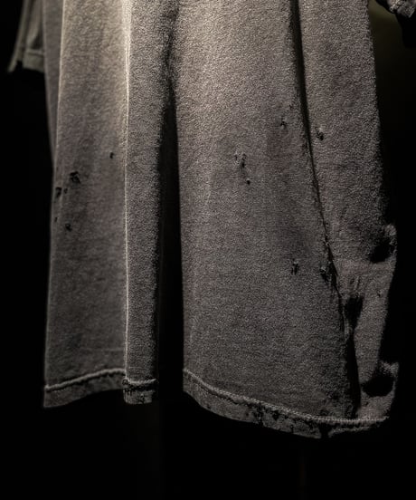 Vintage damage pocket Tee (OLD BLACK)