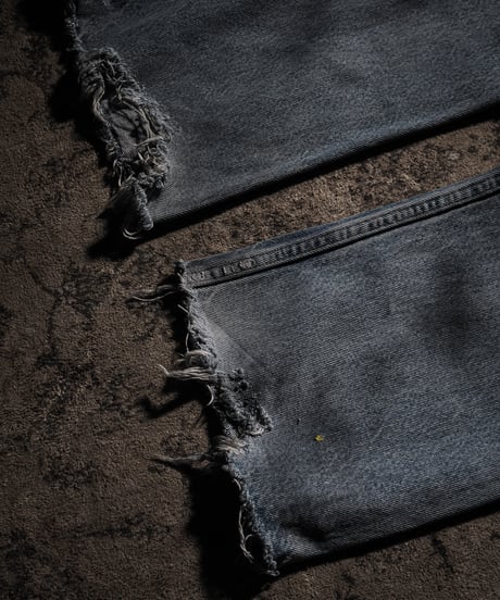 Vintage Distressed Shoe-cut Denim pants